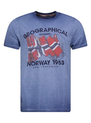 Geographical Norway Shirt "Japoral" donkerblauw