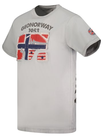 Geographical Norway Koszulka "Jotz" w kolorze jasnoszarym