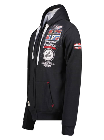 Geographical Norway Sweatjacke "Gotham" in Schwarz