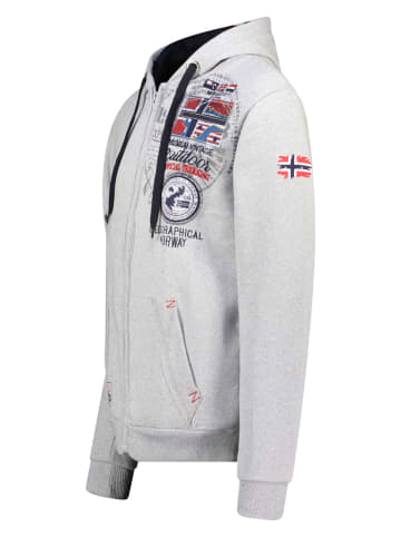 Geographical Norway Sweatjacke "Gotham" in Hellgrau