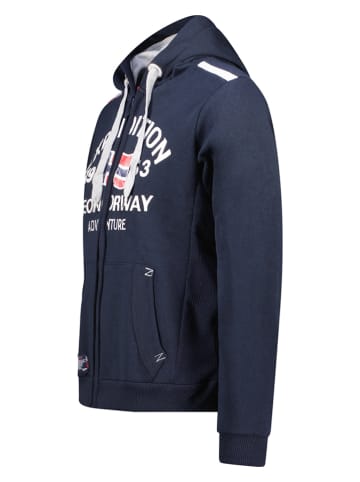 Geographical Norway Sweatvest "Flag" donkerblauw
