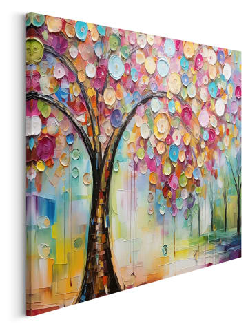 Orangewallz Leinwanddruck "Painted Colour Tree" - (B)50 x (H)70 cm