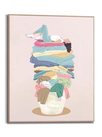 Orangewallz Druk artystyczny "High Laundry" w ramce - 40 x 50 cm