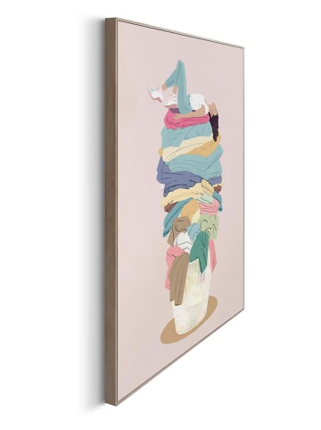 Orangewallz Druk artystyczny "High Laundry" w ramce - 40 x 50 cm