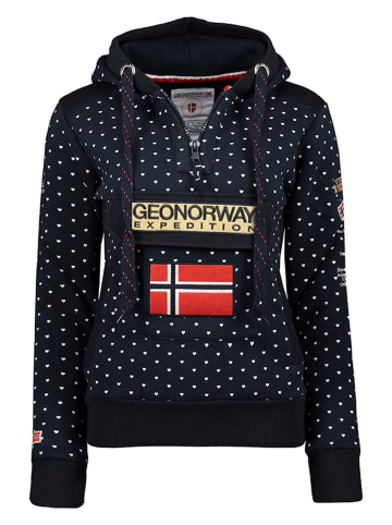 Geographical Norway Hoodie "Gymclass" donkerblauw