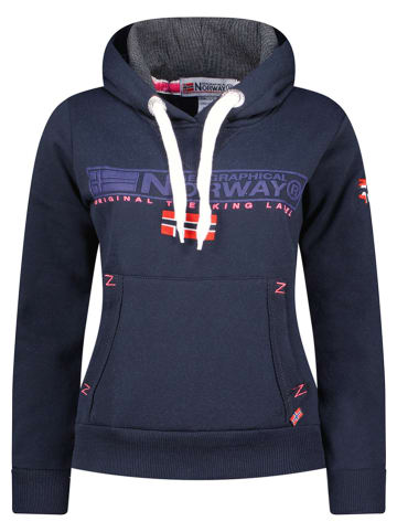 Geographical Norway Hoodie "Gasic" donkerblauw