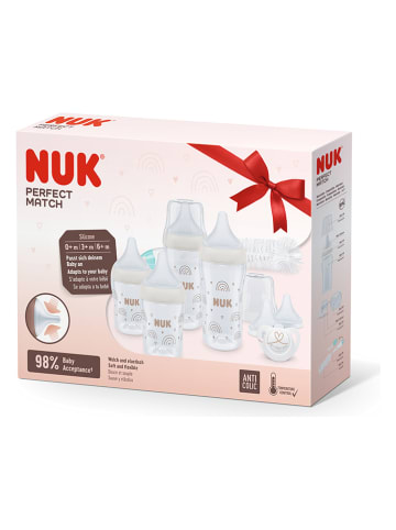 NUK 8tlg. Babyflaschen-Set "Perfect Match Starter Set" in Beige