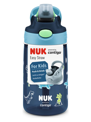 NUK Drinkfles "Easy Straw Cup - Dinos" donkerblauw - 420 ml