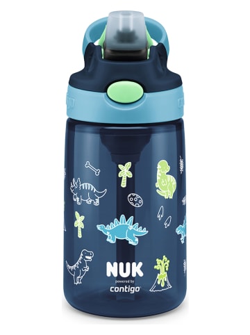 NUK Trinkflasche "Easy Straw Cup - Dinos" in Dunkelblau - 420 ml