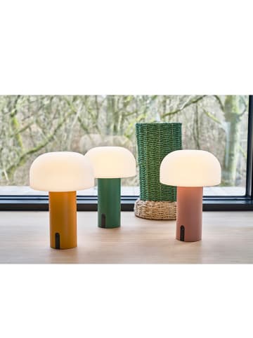 Villa Collection Lampa stołowa LED "Styles" w kolorze biało-zielonym- wys. 22,5 cm