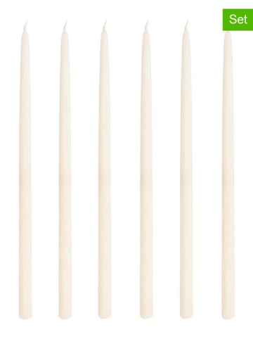 Villa Collection 6er-Set: Kerzen "Altri" in Creme