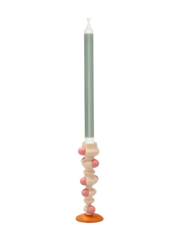 Villa Collection Kaarsenstandaard "Styles" crème/lichtroze - (H)18 cm