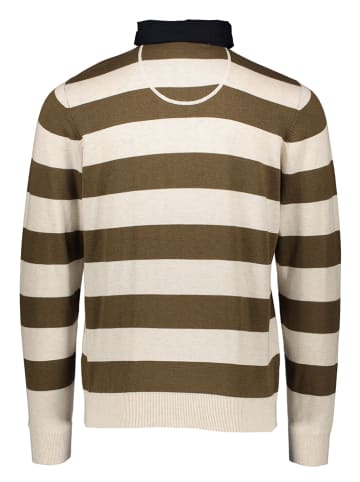 Fynch Hutton Pullover in Oliv/ Creme