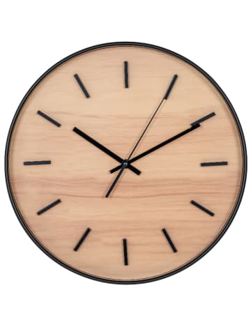 House Nordic Zegar ścienny "Camden" w kolorze jasnobrązowo-czarnym - Ø 35 cm