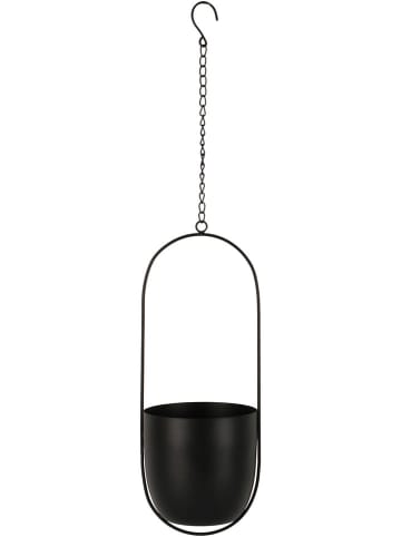 House Nordic Bloempot "Celle" zwart - (B)15,5 x (H)37,5 x (D)14,5 cm