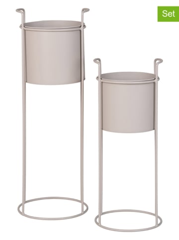 House Nordic 2er-Set: Pflanzenständer "Rabo" in Beige
