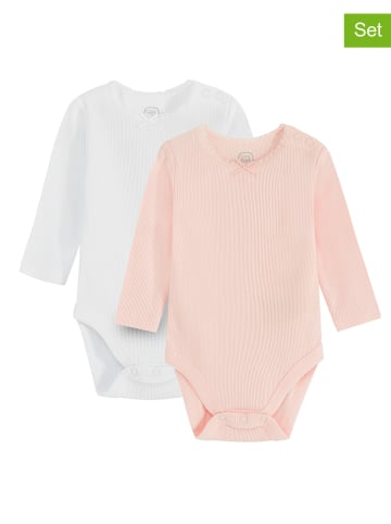 COOL CLUB 2-delige set: rompers oranje/wit