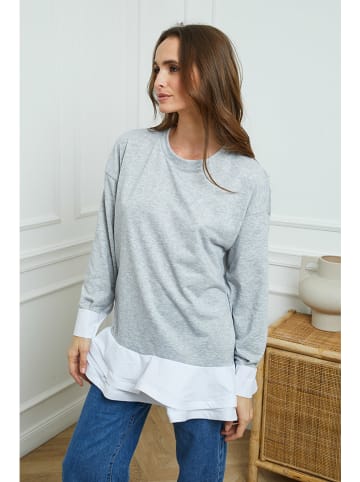 Joséfine Sweatshirt "Tamara" grijs/wit