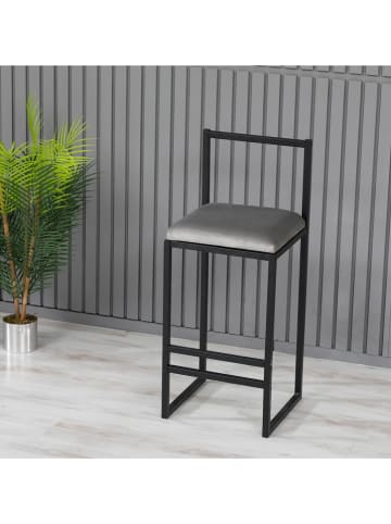 Scandinavia Concept Krzesło barowe "Nordic" w kolorze szarym - 35 x 80 x 35 cm