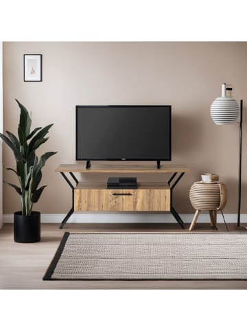 Scandinavia Concept Szafka RTV "Tarz" w kolorze brązowym - 124 x 57 x 35 cm