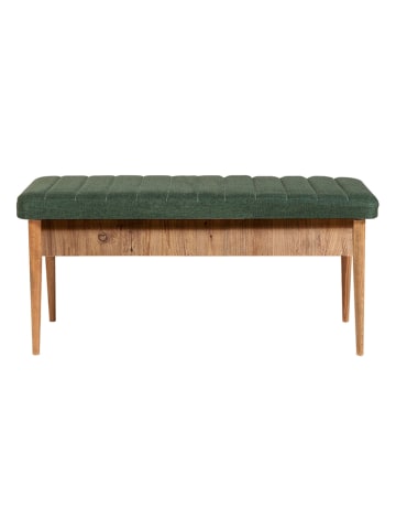 Scandinavia Concept Ławka "Vina" w kolorze zielono-jasnobrązowym - 110 x 48 x 40 cm
