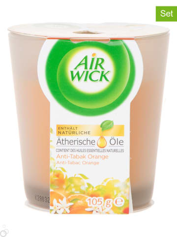 Air Wick 3er-Set: Duftkerze "Anti Tabac-Orange", 3 x 105 g