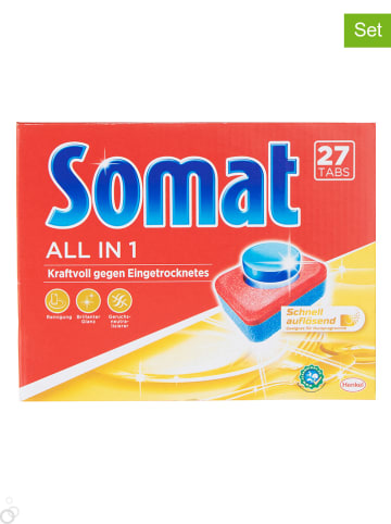 somat 2er-Set: Spülmaschinentabs "All in1", 2 x 27 Tabs