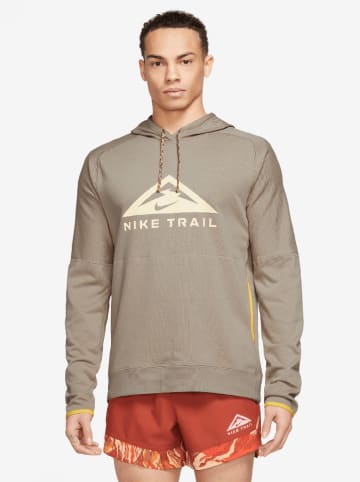 Nike Hoodie in Grau/ Beige