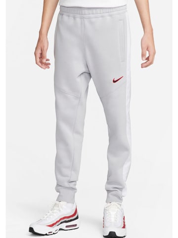 Nike Sweathose in Grau/ Weiß