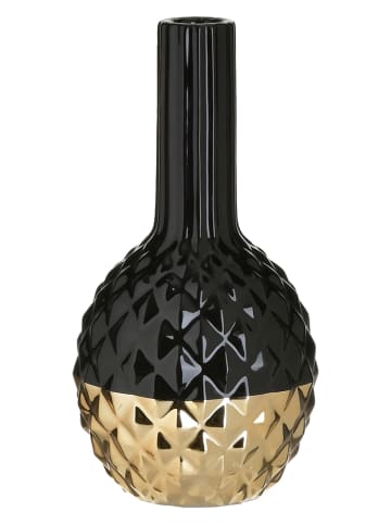 InArt Vase in Schwarz/ Gold - (H)23 x Ø 12 cm
