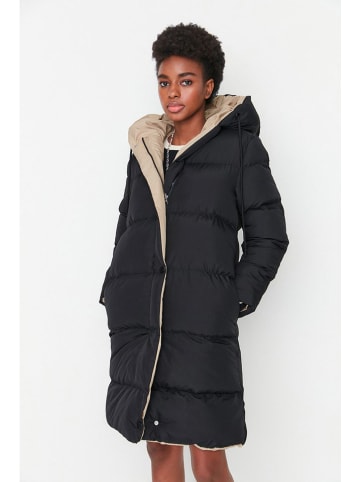 trendyol Dwustronny płaszcz zimowy w kolorze granatowo-beżowym