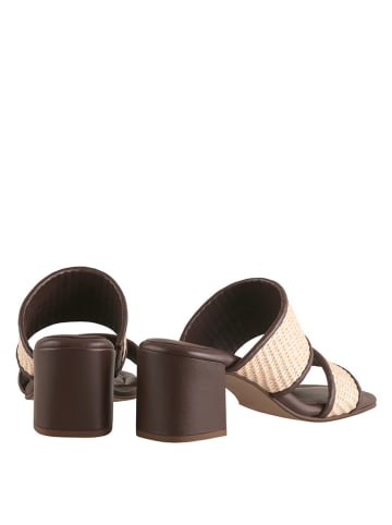 Högl Leren slippers "Marbella" beige/bruin