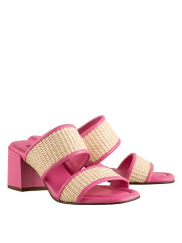 Högl Leren slippers "Marbella" beige/roze