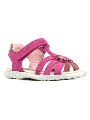 Richter Shoes Skórzane sandały w kolorze różowym