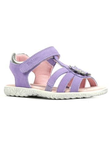 Richter Shoes Skórzane sandały w kolorze fioletowym