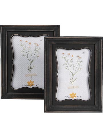 Clayre & Eef Fotolijst zwart - (B)15 x (H)20 x (D)2 cm