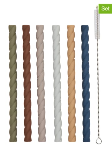 OYOY mini 6er-Set: Strohhalme "Mellow" in Bunt - (H)16 cm