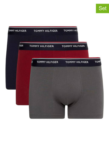 Tommy Hilfiger 3-delige set: boxershorts antraciet/rood/zwart