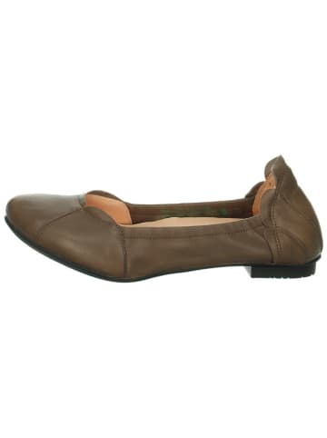 Think! Leder-Ballerinas "Balla" in Khaki