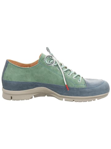 Think! Leder-Sneakers in Mint/ Blau