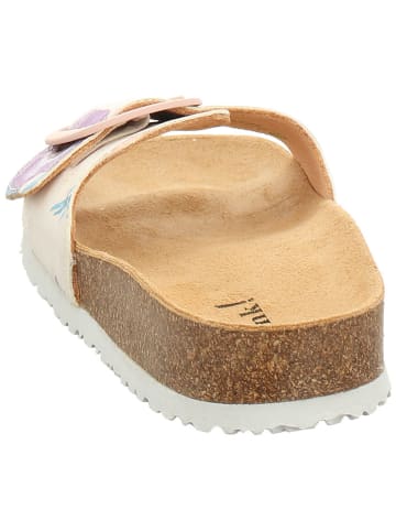 Think! Leren slippers crème