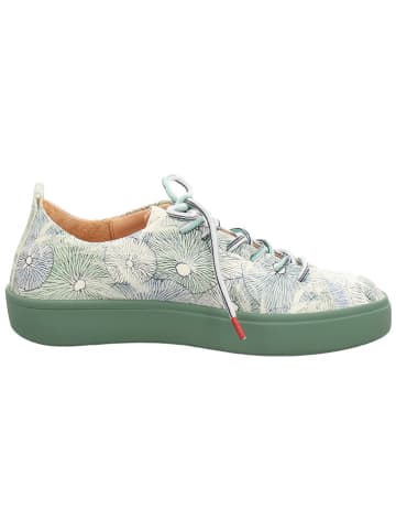 Think! Leder-Sneakers in Weiß/ Grün/ Bunt 