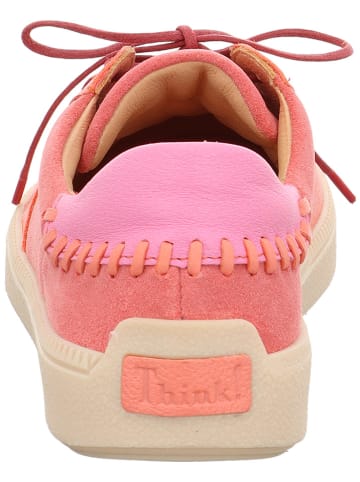 Think! Leren sneakers oranje/lichtroze/rood