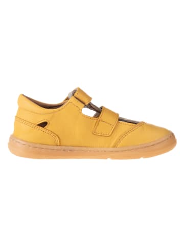 kmins Skórzane buty w kolorze żółtym do chodzenia na boso