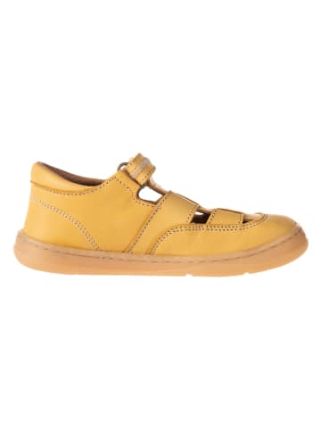 kmins Skórzane buty w kolorze żółtym do chodzenia na boso
