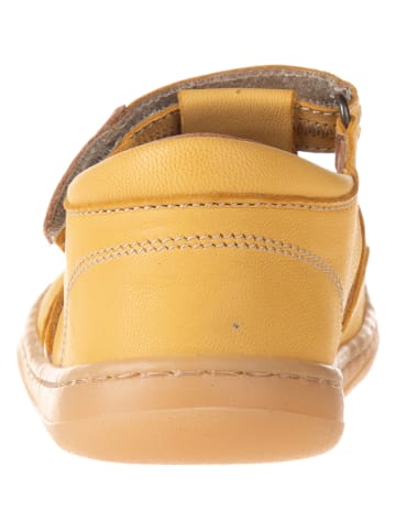 kmins Skórzane buty barefoot w kolorze żółtym