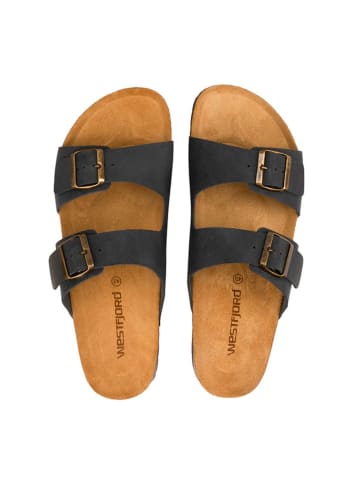 Westfjord Leren slippers "Hekla" antraciet