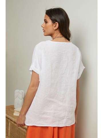La Compagnie Du Lin Leinen-Shirt "Esperanza" in Weiß