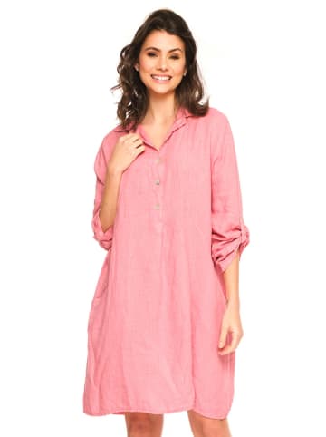 La Compagnie Du Lin Leinen-Kleid "Sandrina" in Pink