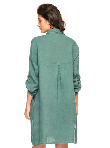 La Compagnie Du Lin Leinen-Kleid "Sandrina" in Grün